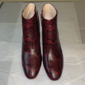 Kate Spade Snake Print Ankle Boots